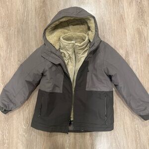 Ozark Trail Kids Puffer Jacket in Gray and Black